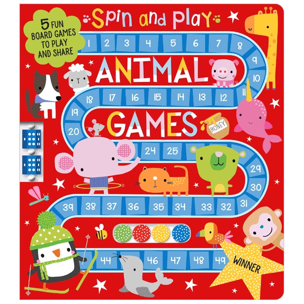 Joc educativ de masa Make Believe Ideas Animal Games Spin and Play (9781789470109)
