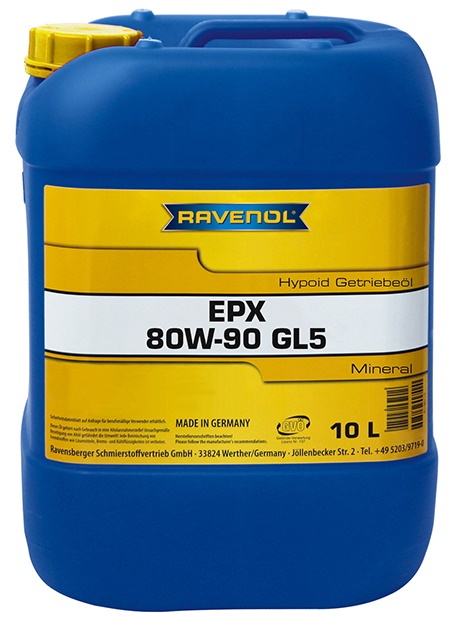Трансмиссионное масло Ravenol EPX 80W-90 GL-5 10L