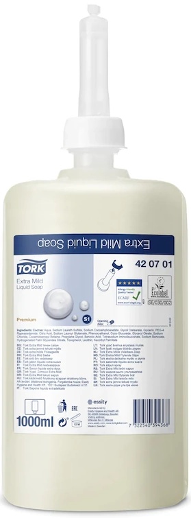 Жидкое мыло для рук Tork Lichid Ultra Soft S1 1L (420701)